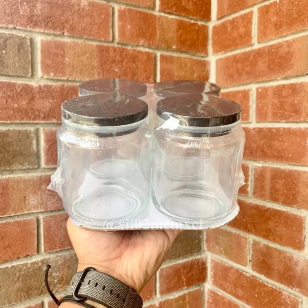 TARGET BULLSEYE PLAYGROUND BLACK MINI GLASS JARS (4CT)